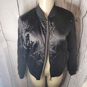 FOREVER 21* quilted black BOMBER JACKET